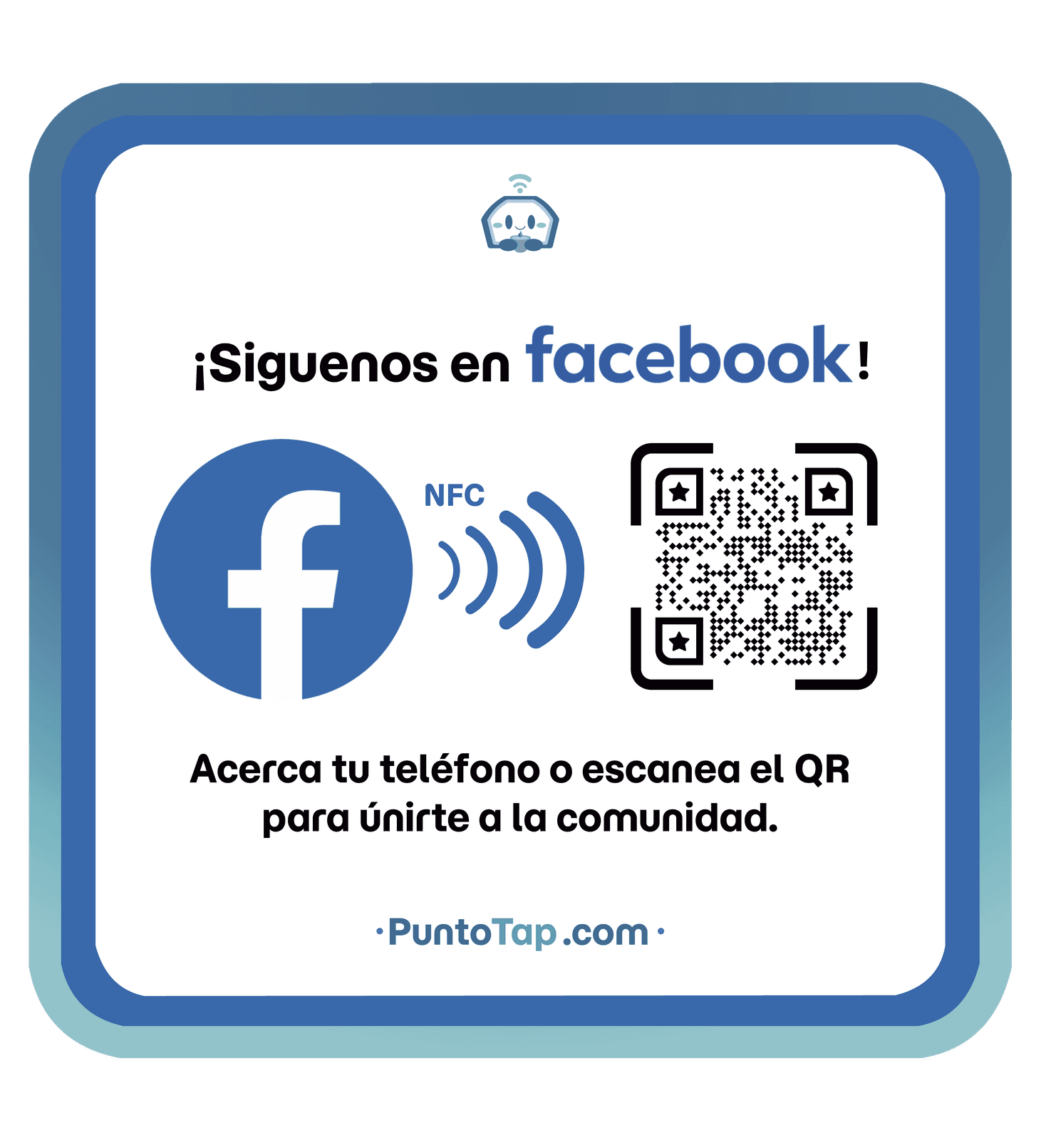 Tarjeta con destino a Facebook