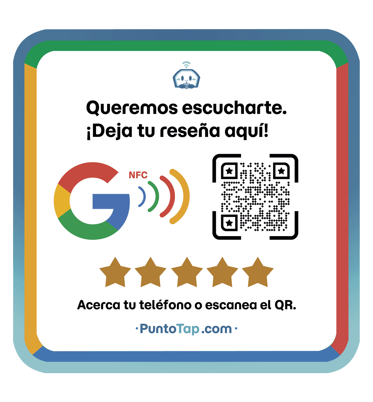 Tarjeta con destino a Google