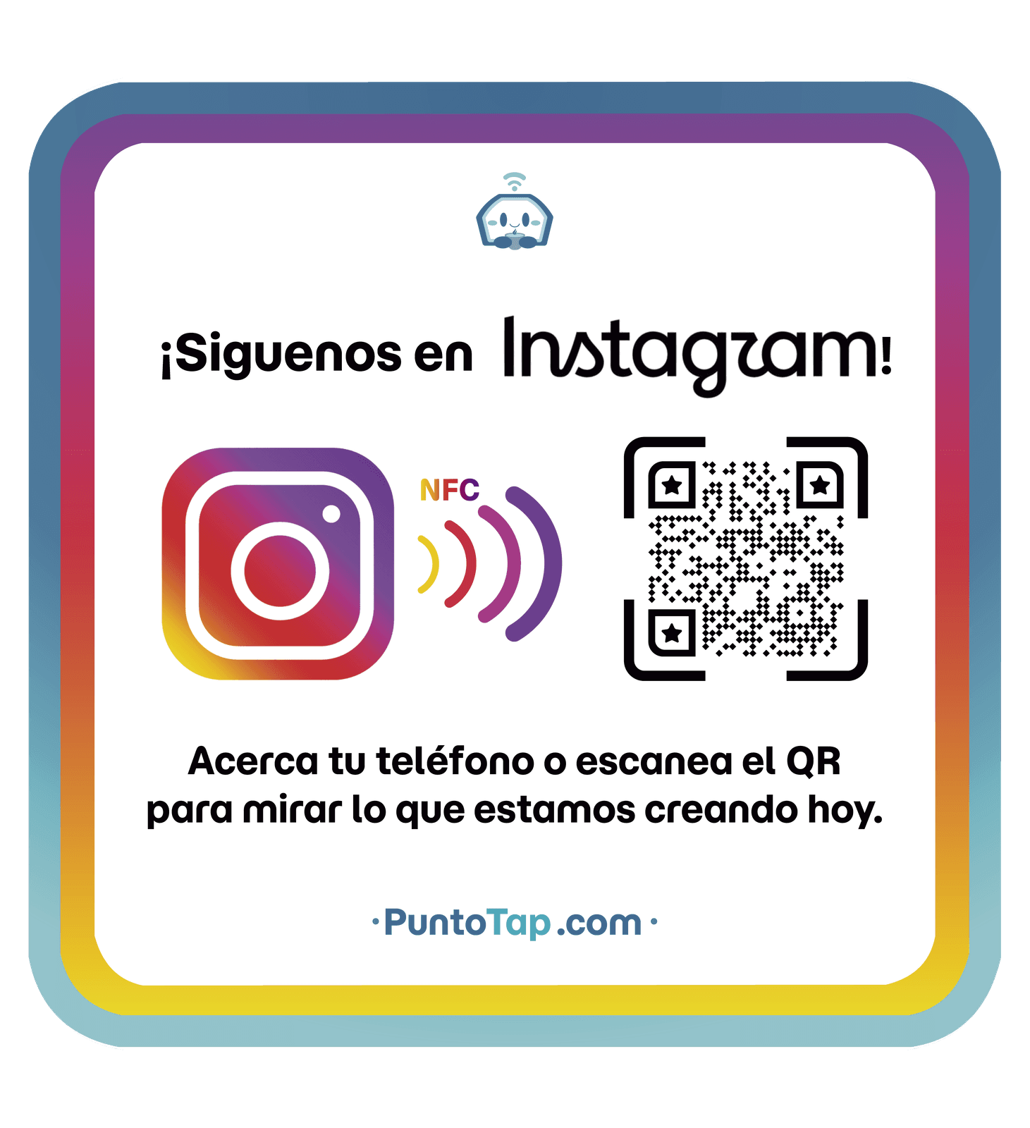 Tarjeta con destino a Instagram