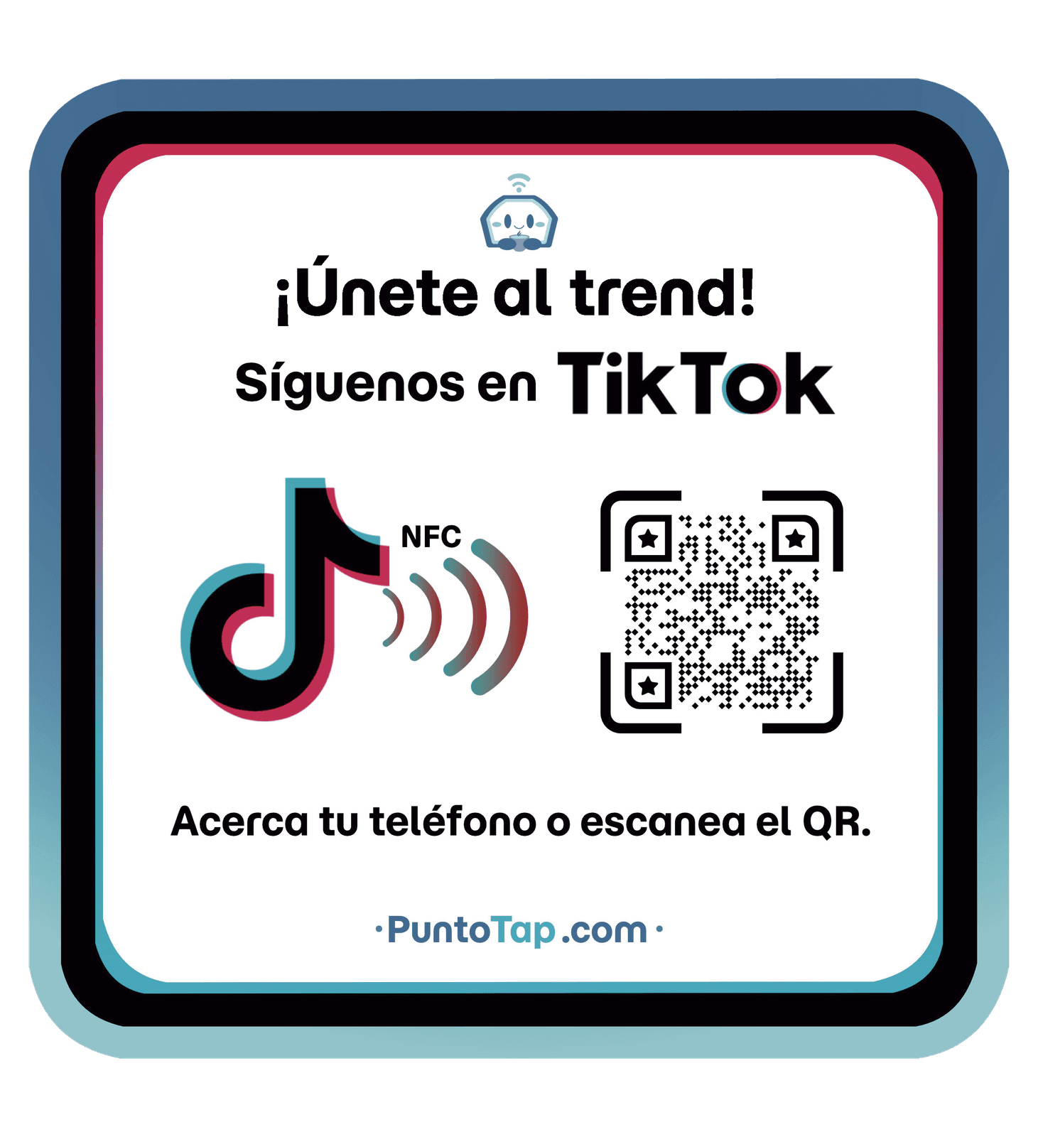 Tarjeta con destino a TikTok